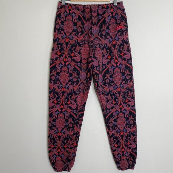 I.Am.Gia Tatiana 2.0 Jogger Sweatpants Black Paisley Black Purple Red - Picture 3 of 13